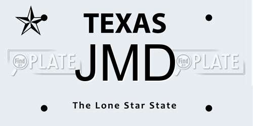 JMD Texas License Plate