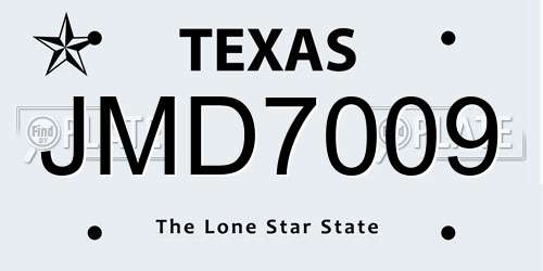 JMD7009 Texas License Plate