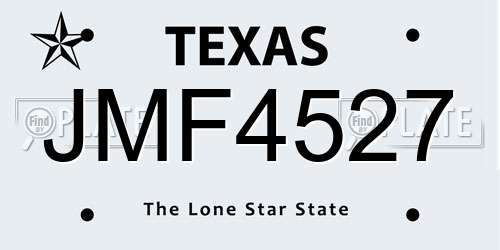 JMF4527 Texas License Plate