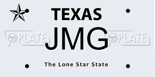 JMG Texas License Plate
