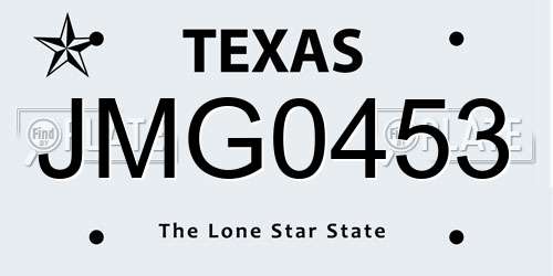 JMG0453 Texas License Plate