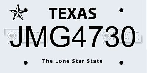JMG4730 Texas License Plate