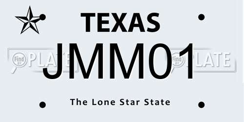 JMM01 Texas License Plate