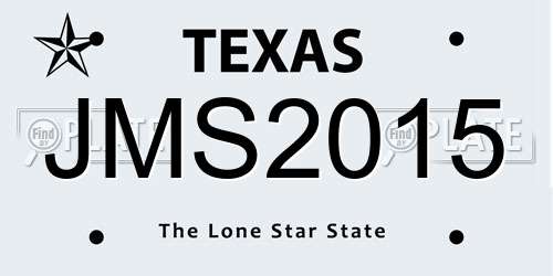 JMS2015 Texas License Plate