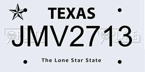 JMV2713 Texas License Plate