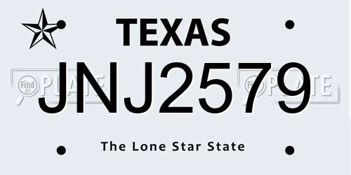 JNJ2579 Texas License Plate