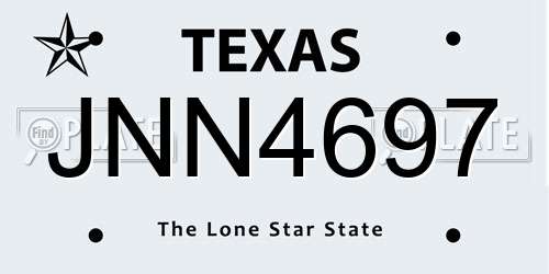 JNN4697 Texas License Plate