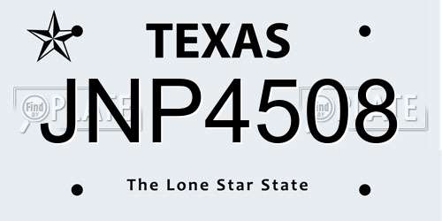 JNP4508 Texas License Plate