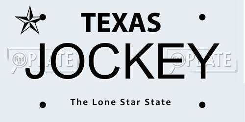 JOCKEY Texas License Plate