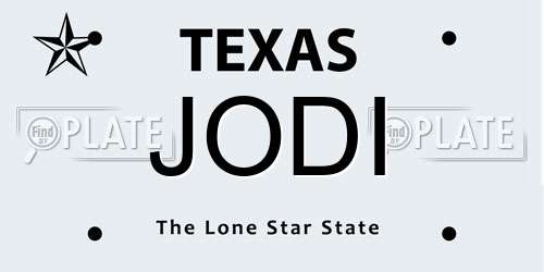 JODI Texas License Plate