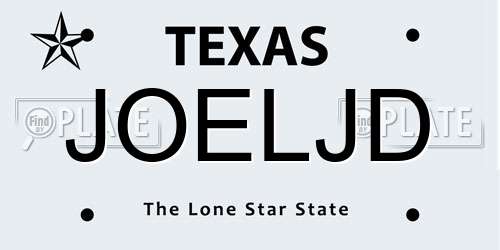 JOELJD Texas License Plate