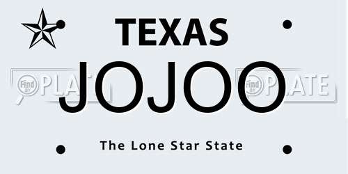 JOJOO Texas License Plate