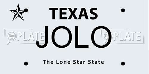 JOLO Texas License Plate