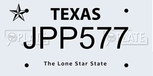 JPP577 Texas License Plate