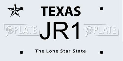 JR1 Texas License Plate