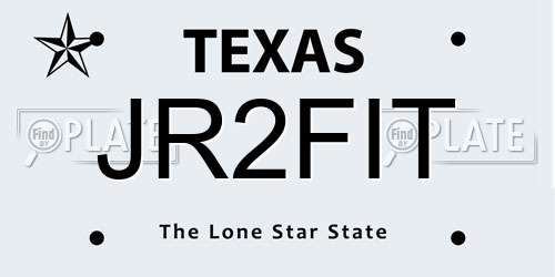 JR2FIT Texas License Plate