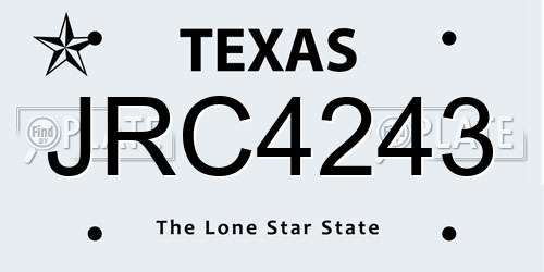 JRC4243 Texas License Plate