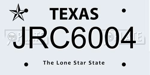 JRC6004 Texas License Plate