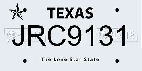 JRC9131 Texas License Plate