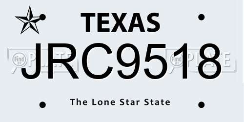 JRC9518 Texas License Plate