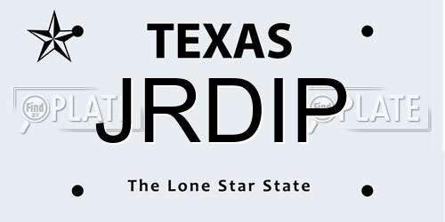 JRDIP Texas License Plate
