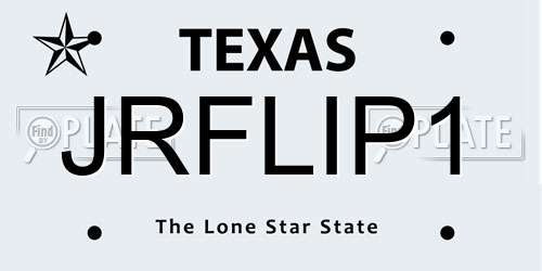 JRFLIP1 Texas License Plate