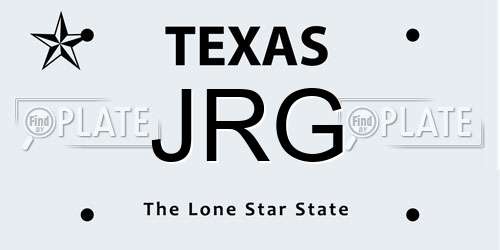JRG Texas License Plate