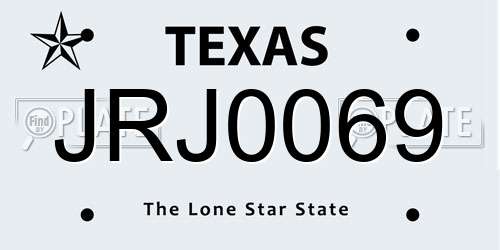 JRJ0069 Texas License Plate