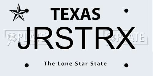 JRSTRX Texas License Plate