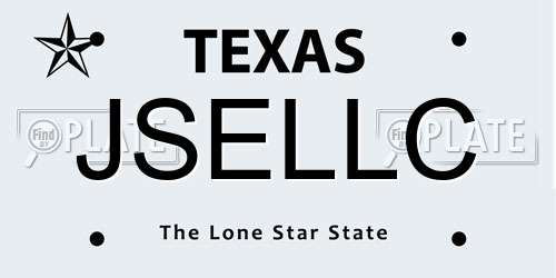 JSELLC Texas License Plate