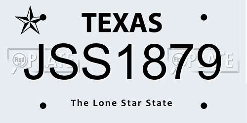 JSS1879 Texas License Plate