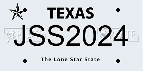 JSS2024 Texas License Plate