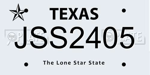 JSS2405 Texas License Plate