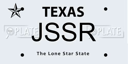 JSSR Texas License Plate