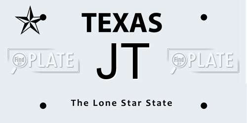 JT Texas License Plate