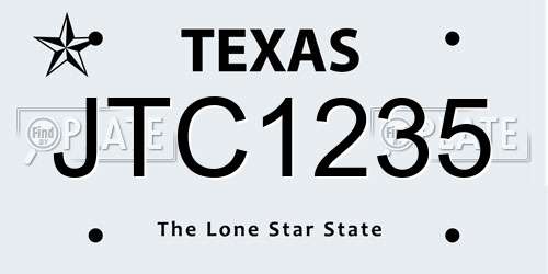 JTC1235 Texas License Plate