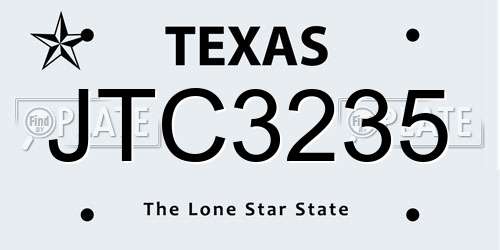 JTC3235 Texas License Plate