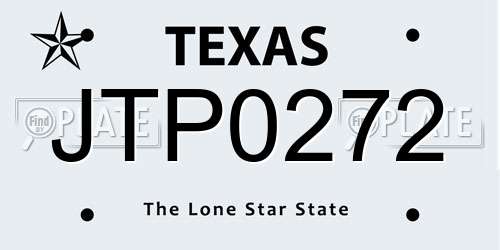 JTP0272 Texas License Plate