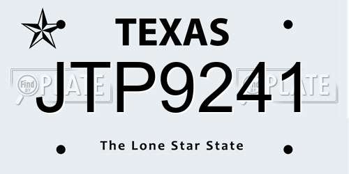 JTP9241 Texas License Plate