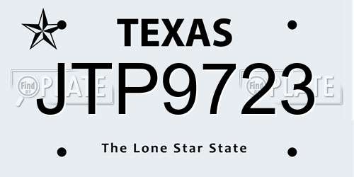 JTP9723 Texas License Plate