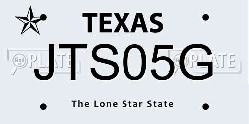JTS05G Texas License Plate