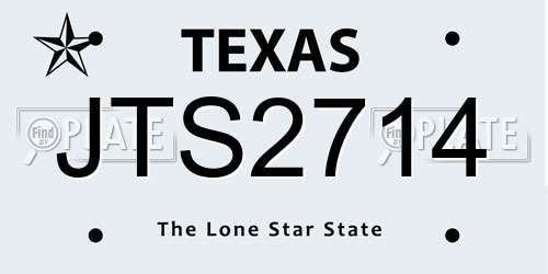 JTS2714 Texas License Plate