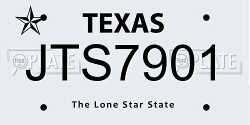 JTS7901 Texas License Plate