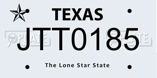 JTT0185 Texas License Plate