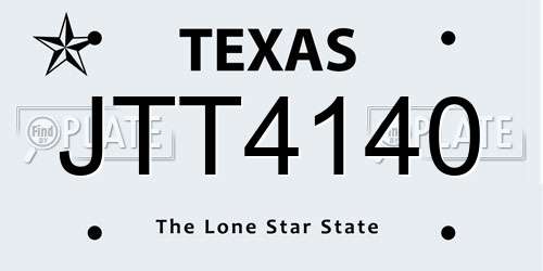 JTT4140 Texas License Plate
