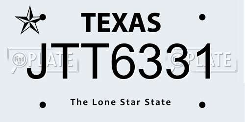 JTT6331 Texas License Plate