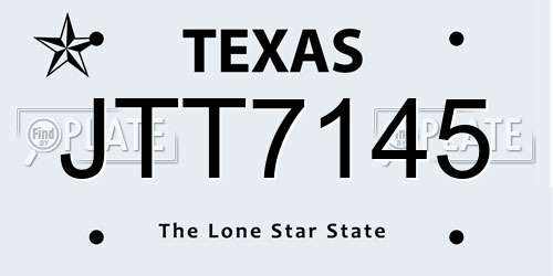 JTT7145 Texas License Plate
