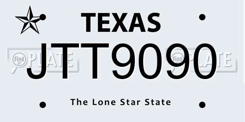 JTT9090 Texas License Plate