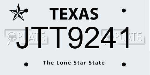 JTT9241 Texas License Plate
