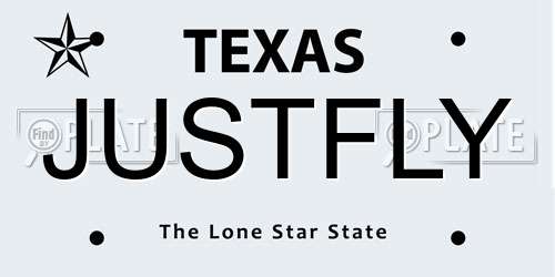 JUSTFLY Texas License Plate
